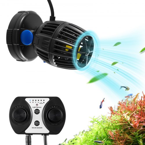 VEVOR Aquarium Wave Maker, 10W, 1057 GPH Quiet and Strong DC Powerhead, Adjustable Fish Tank Circulation Pump with Controller, Strong Magnetic Base, 3