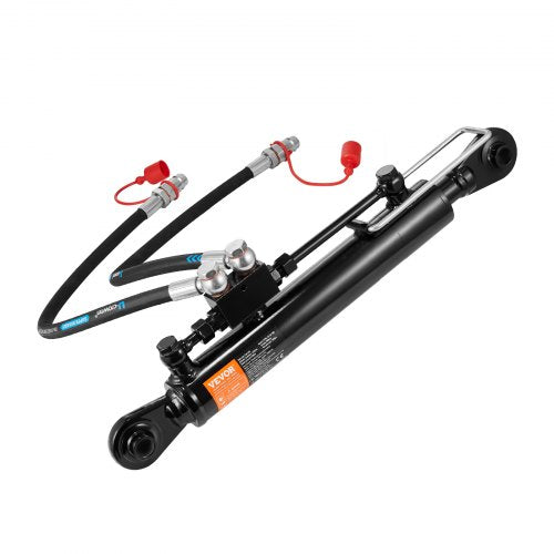 VEVOR Hydraulic Top Link Cat.1-1 (11 in, 20-7-8~31-7-8 in ), Hydraulic Cylinder with 2 Hoses & G3-8" Check Valve