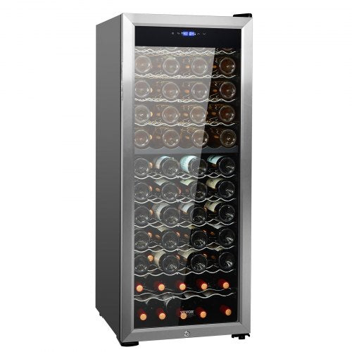 VEVOR 80-Bottle Wine Cooler, Dual Zone & Dual Temperature Wine Fridge, Freestanding Refrigerator with Circulating Air-cooling and Digital Control, Mir