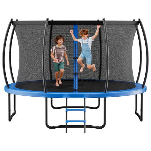 VEVOR Outdoor Trampoline, 14FT Recreational Trampoline, ASTM Approved Trampolines with Enclosure Net & Thickened Pad, Max 450 lbs Weight Capacity, Ant