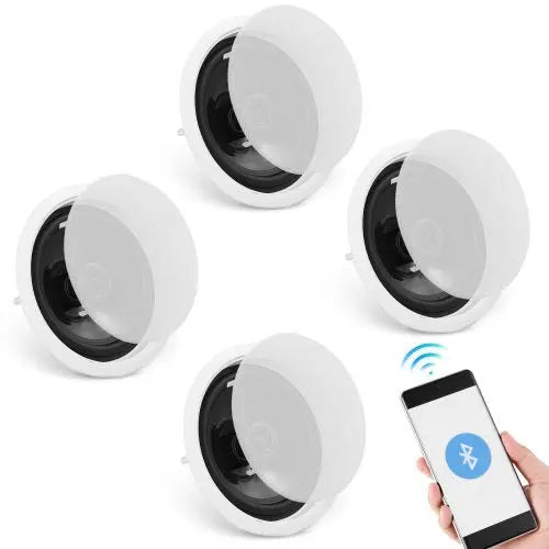 VEVOR 4 PCs 6.5'' Bluetooth in Ceiling Speakers, 150W, Flush Mount Ceiling & in-Wall Speaker System with 8ΩImpedance 89dB Sensitivity, for Home Kitche Matron Inn