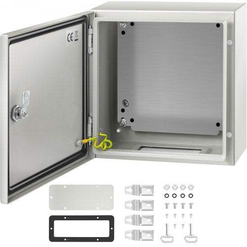 VEVOR NEMA Steel Enclosure, 12 x 12 x 6''steel electrical boxelectrical enclosur NEMA 4X Steel Electrical Box, IP66 Waterproof & Dustproof, Outdoor-