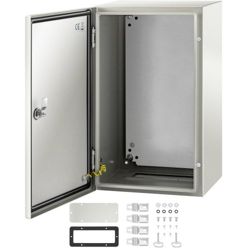 VEVOR NEMA Steel Enclosure, 50.8 x 30.5 x 25.4cm NEMA 4X Steel Electrical Box, IP66 Waterproof & Dustproof, Outdoor-Indoor Electrical Junction Box, wi