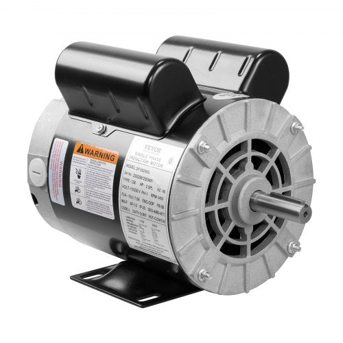 VEVOR 2HP SPL Air Compressor Electric Motor, 115-230V, 15-7.5Amps, 56HZ Frame 3450RPM, 5-8" Keyed Shaft, CW-CCW Rotation, 1.88" Shaft Length for Air C