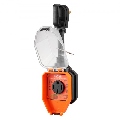 VEVOR RV Surge Protector, 50 Amp, 4800 Joules RV Voltage Protector Monitor Circuit Analyzer Power Guard, with Surge Protection Waterproof Cover Anti-T