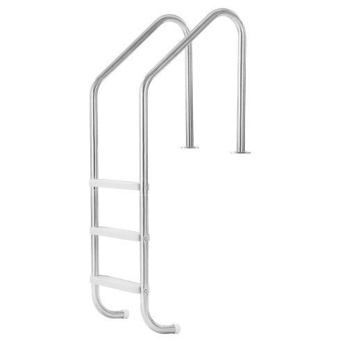 VEVOR Swimming Pool Ladder, 3-Step Double Handrails Stairs with Non-slip Heavy Duty Steps, Stainless Steel Load Capacity 265 lbs, for 48-54 In Ingroun