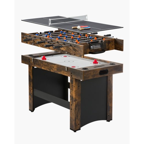 VEVOR 3-in-1 Combo Game Table Set, 54" Air Hockey Table, Multi Combination Table with Air Hockey, Ping Pong, Foosball, Pushers & Pucks, Air Powered Ar