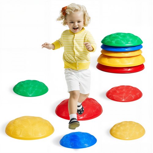 VEVOR Turtle Balance Stepping Stones, 6 PCS, Up to 100 kg Kids Turtle Jumping Stones Steps Stones, Toddler Obstacle Course Coordination Game Toys Indo