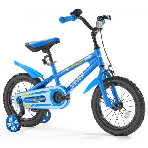 VEVOR Kids Bike, 14 Inches BMX Style Children Bicycle, Rider Height 2.95 ft - 3.77 ft, Training Wheels Included, Sturdy and Easy to Assemble, Toddler