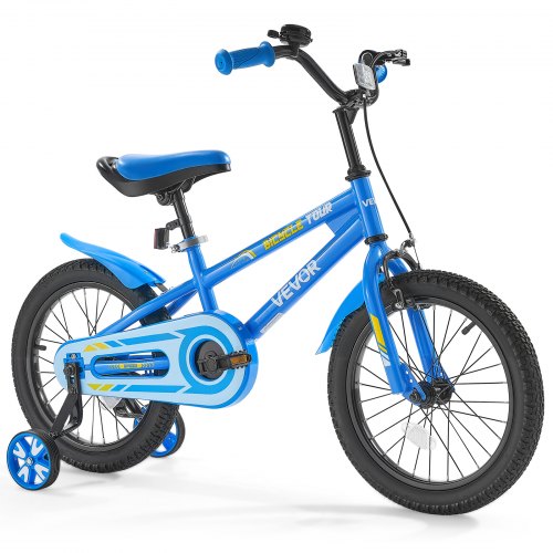 VEVOR Kids Bike, 16 Inches BMX Style Children Bicycle, Rider Height 3.28 ft - 4.27 ft, Training Wheels Included, Sturdy and Easy to Assemble, Toddler