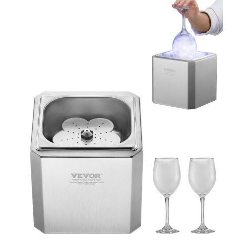 VEVOR Glass Froster Chiller, CO2 Beer Glass Froster, 8-10 Seconds-Cup with LED Light, Instant Glass Chiller for Wine, Cocktail, Champagne, Mixed Drink