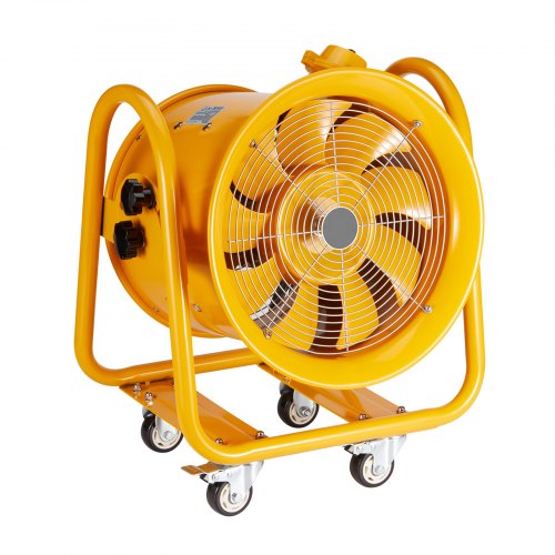VEVOR Portable Ventilator, 406.4mm Heavy Duty Cylinder Fan, 1100W Strong Shop Exhaust Fan 4240CFM, 5m Power Cord (No charging head), Industrial Utilit