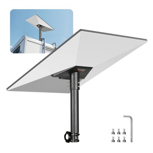 VEVOR Starlink RV Ladder Mount, 360°Adjustable Angle Mounting Standard Gen 3 Pipe Kit, Heavy-Duty Steel Extra Short Starlink RV Ladder Adapter, Compat