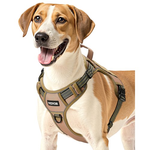 VEVOR Dog Harness for Large Dogs, No Pull Tactical Dog Harness Adjustable Pet Vest, with Handle, Metal Rings, Buckles, Reflective Stitching Nylon Oxfo