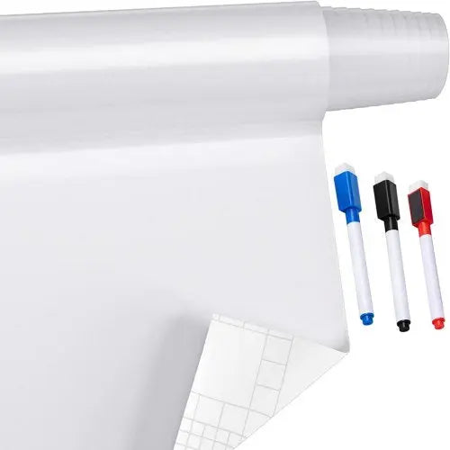 VEVOR White Board Paper, 6x4 ft, Dry Erase Whiteboard Sticker w/ Adhesive Backing, Peel and Stick PET Surface, Removable, No Ghost for Kids, Home, and Matron Inn