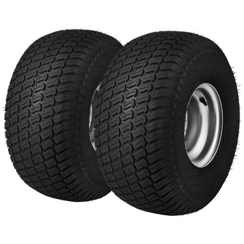 VEVOR Lawn Mower Tires with Rim, 20x8-8" Tubeless Tractor Tires, 2-Pack Tire and Wheel Assembly, S-Turf Pneumatic Tires with 3.5" Offset Hub and 3-4" 