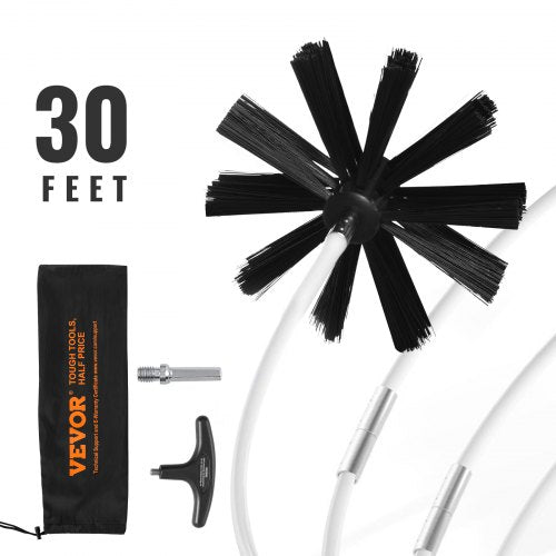 VEVOR 914.4CM Dryer Vent Cleaner Kit, 22 Pieces Duct Cleaning Brush, Reinforced Nylon Dryer Vent Brush, Dryer Cleaning Tools Lint Remover with Flexibl
