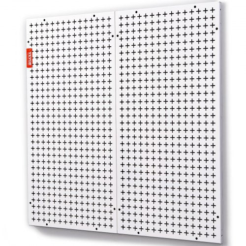 VEVOR Pegboard Wall Organizer 32" x 32", 330LBS Loading Garage Metal Pegboard Organizer, 2-Pack Wall Mount Tool Storage Peg Boards with Customized Gro