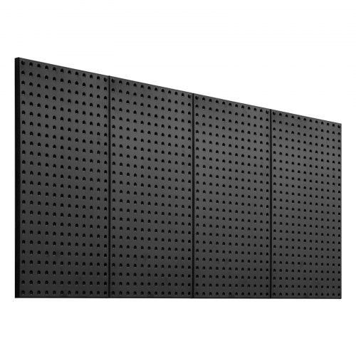 VEVOR Metal Pegboard Panels, 24" x 12" Pegboard, 4 Panels, Heavy Duty Steel Peg Board Wall Organizer, for Living Room Garage Tool Storage Workbench Of