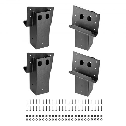 VEVOR Deer Blind Brackets, Outdoor 3.6x3.6 Platform Bracket, Fit 3.5x3.5 In - 88.9x88.9 mm Lumber, 2204lbs-1000kg Capacity Steel Elevator Brackets for