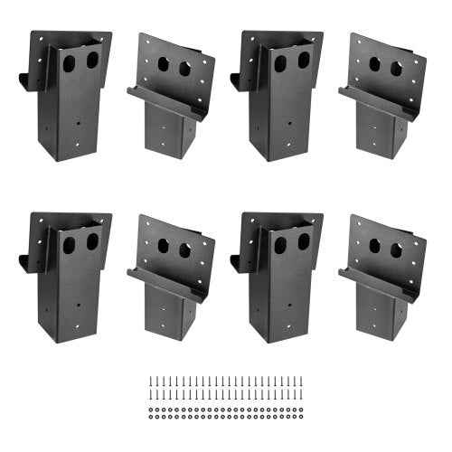 VEVOR Deer Blind Brackets, Outdoor 3.6x3.6 Platform Bracket, Fit 3.5x3.5 In - 88.9x88.9 mm Lumber, 2204lbs-1000kg Capacity Steel Elevator Brackets for