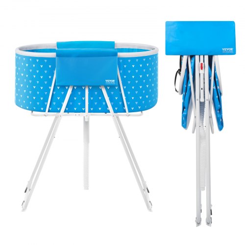 VEVOR Portable Dog Bathtub, Elevated & Foldable Space-saving Pet Shower Station with Quick Drainage, Bathing Tub for Washing & Grooming Small and Medi