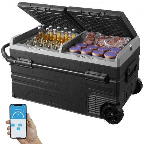 VEVOR Portable Car Refrigerator Freezer Compressor 115 L Dual Zone for Car Home