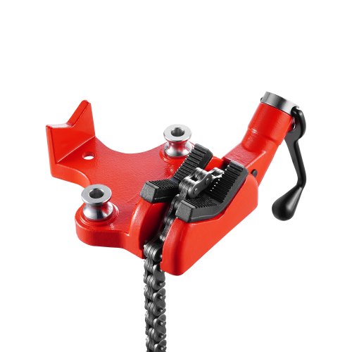 VEVOR Heavy-Duty Pipe Chain Vise, 1-4" - 6" Pipe Capacity, 28" Rugged Chain & Cast Iron Base, Industrial-Grade Pipe Clamping for Plumbing, Automotive