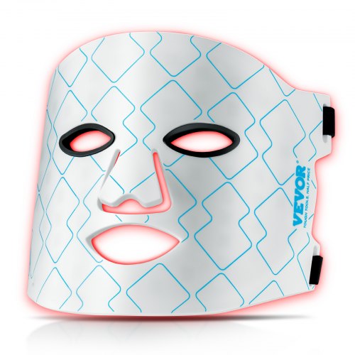VEVOR Red Light Therapy Mask, 7 Colors LED Face Mask Light Therapy with 850nm Near-infrared, Red Light Therapy for Face, Portable Facial Skin Care Dev