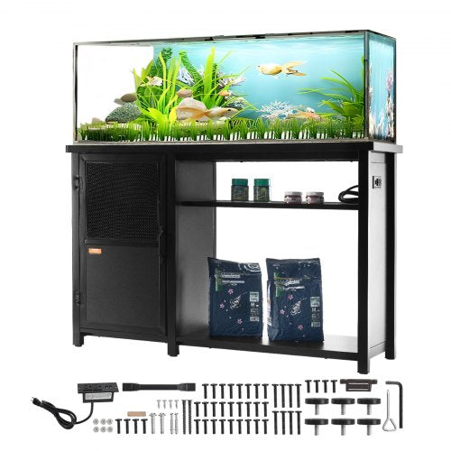 VEVOR Aquarium Stand, 75 Gallon Fish Tank Stand, 52 x 19.7 x 32.3 in Steel and MDF Turtle Tank Stand, 626 lbs Load Capacity, Reptile Tank Stand with S