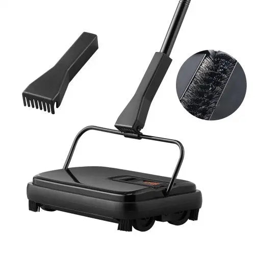 VEVOR Carpet Sweeper, 7.87 in Sweeping Paths, Floor Sweeper Manual Non Electric, 300 ml Dustbin Capacity with Comb for Home Office Rugs Hardwood Surfa Matron Inn