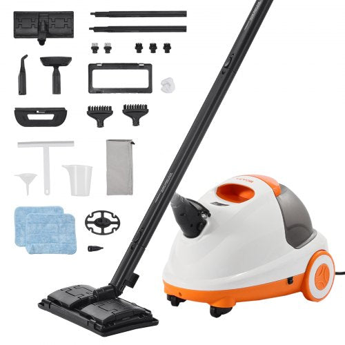 2000W  Steam Cleaner Multipurpose Steamer with 27 Accessories，Household Steamer with 51 oz Large Water Tank  for Cleaning, Heavy Duty Rolling Cleaning