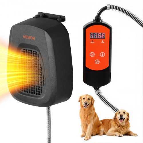 VEVOR Dog House Heater, 800W Pet Heater House with Overheat Protection, Adjustable Temperature & 24H Timer, Portable Electric Warmer with Anti-Bite Me