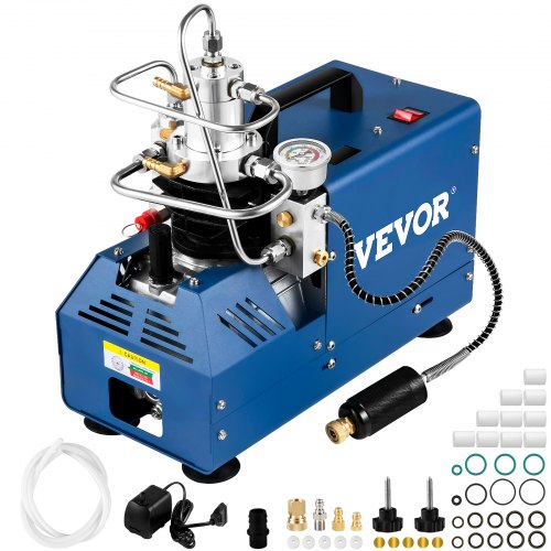 VEVOR High Pressure Compressor, 4500PSI-30MPA-300BAR High Pressure Air Compressor, 1800W 110V Manual Stop Air Rifle Compressor Suitable for Paintball 