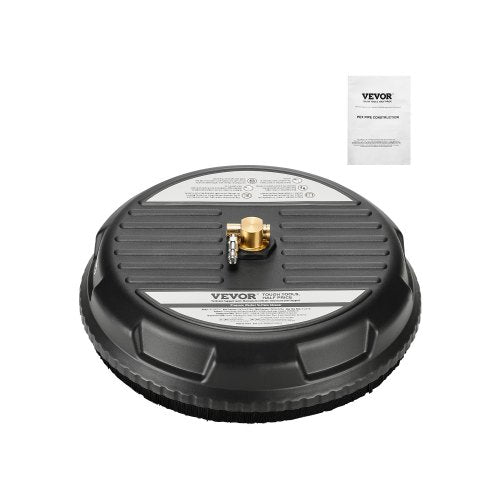 VEVOR 15" Pressure Washer Surface Cleaner, Plastic Pressure Washer Attachments with 4 Wheels, 4000 Max PSI, 1-4 Quick Connector, 2 Spray Nozzles, Idea
