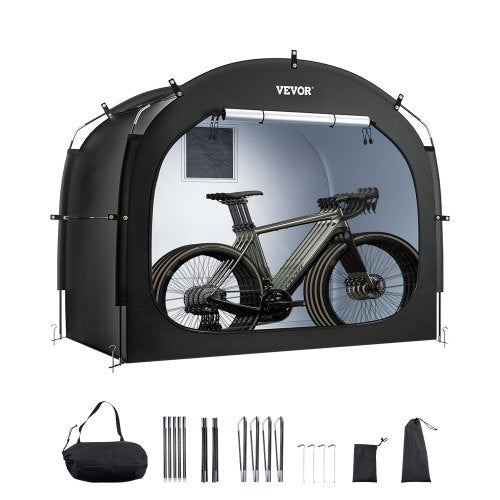 VEVOR Bike Storage Tent, 4 to 5 Bikes, Outdoor Spacious Bike Storage Tent with Ventilated Window, Waterproof Easy-to-Install Bike Tent with High Stren