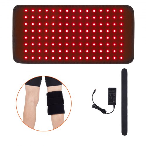 VEVOR Red Light Therapy Pad, 120PCS 3-Chip LED Light Therapy Pad, 660nm Red & 850nm Near Infrared Light Therapy for Back Shoulder Neck Pain Relief, Sk