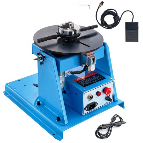 VEVOR Rotary Welding Positioner 10KG, 0-90° Welding Positioning Turntable Table with 8.1 Inch 3-Jaw Lathe Chuck, 1-12 RPM 20W Portable Welder Position