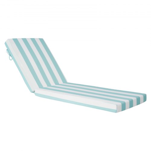 VEVOR Chaise Lounge Cushion, 80 x 26 x 4 in, Set of 2 Outdoor Lounge Chair Cushions, Waterproof & Fade-Resistant Sun Lounger Cushions with Ties, Patio