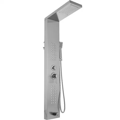 VEVOR Shower Panel Tower System Stainless Steel Multi-Function Shower Panel with Spout Rainfall Waterfall Massage Jets Tub Spout Hand Shower for Home Matron Inn