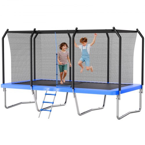 VEVOR Outdoor Trampoline, 8 x 14FT Rectangle Trampoline, ASTM Approved  Recreational Trampolines with Enclosure Net, Max 265 lbs Weight Capacity, Anti