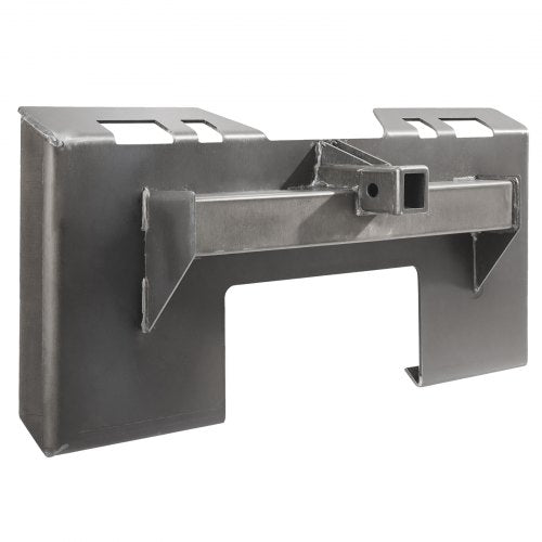 VEVOR 1-4" Skid Steer Attachment Plate, Skid Steer Mount Plate with 2.28" Hitch Receiver, Quick Attachment Loader Plate, Compatible with Deere, Kubota