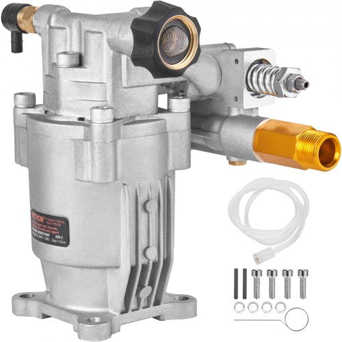 VEVOR Pressure Washer Pump, 19 mm Shaft Horizontal, 3400 PSI, 2.5GPM, Replacement Power Washer Pumps Kit, Parts Washer Pump, Compatible with Honda, Si