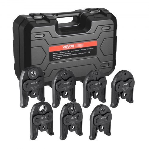 VEVOR 7PCS Pressing Jaws 1-4" to 1-1-8" for RLS Copper Pipes, Compatible with Standard Press Tools, Suitable for High Pressure HVAC-R Applications - w