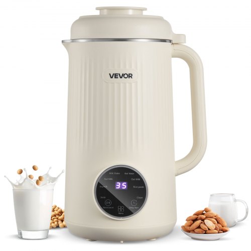 VEVOR 8-in-1 Nut Milk Maker, 41 oz Soy Milk Maker Machine with 10 Blades, for Homemade Oat, Nut, Soy, Juice, Milkshake, Rice Cereal, Plant-Based Bever
