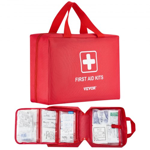 VEVOR First Aid Kit, 420 Pieces, 600D Nylon Large Survival First Aid Bag, Emergency Medical Supplies, for Home, Car, Office, Travel, Camping, Truck, H