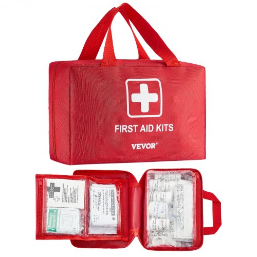 VEVOR First Aid Kit, 500 Pieces, 600D Nylon Large Survival First Aid Bag, Emergency Medical Supplies, for Home, Car, Office, Travel, Camping, Truck, H