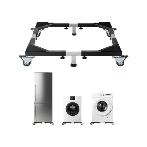 VEVOR Fridge Stand Mobile Base, 1200 lbs Load Capacity, Washing Machine Stand with 8 Locking Twin Wheels and 4 Brakes, 23-36.6 Inches Adjustable Furni