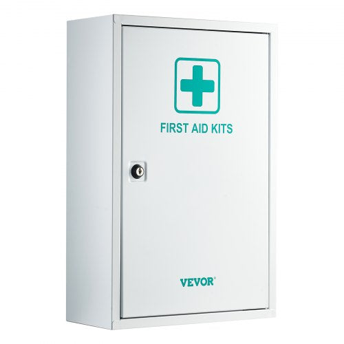 VEVOR 3-Shelf First Aid Cabinet, 1000 Pieces, Large Capacity First Aid Kit, Wall Mounted Medicine Cabinet, OSHA & ANSI 2015 (Class A), Industrial Emer