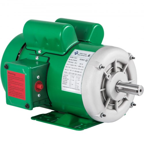 VEVOR Electric Motor 2Hp 143 5T Frame Single Phase Motor 1800 RPM 60Hz Air Compressor Motor AC 115V 230V Suit for Agricultural Machinery and General E